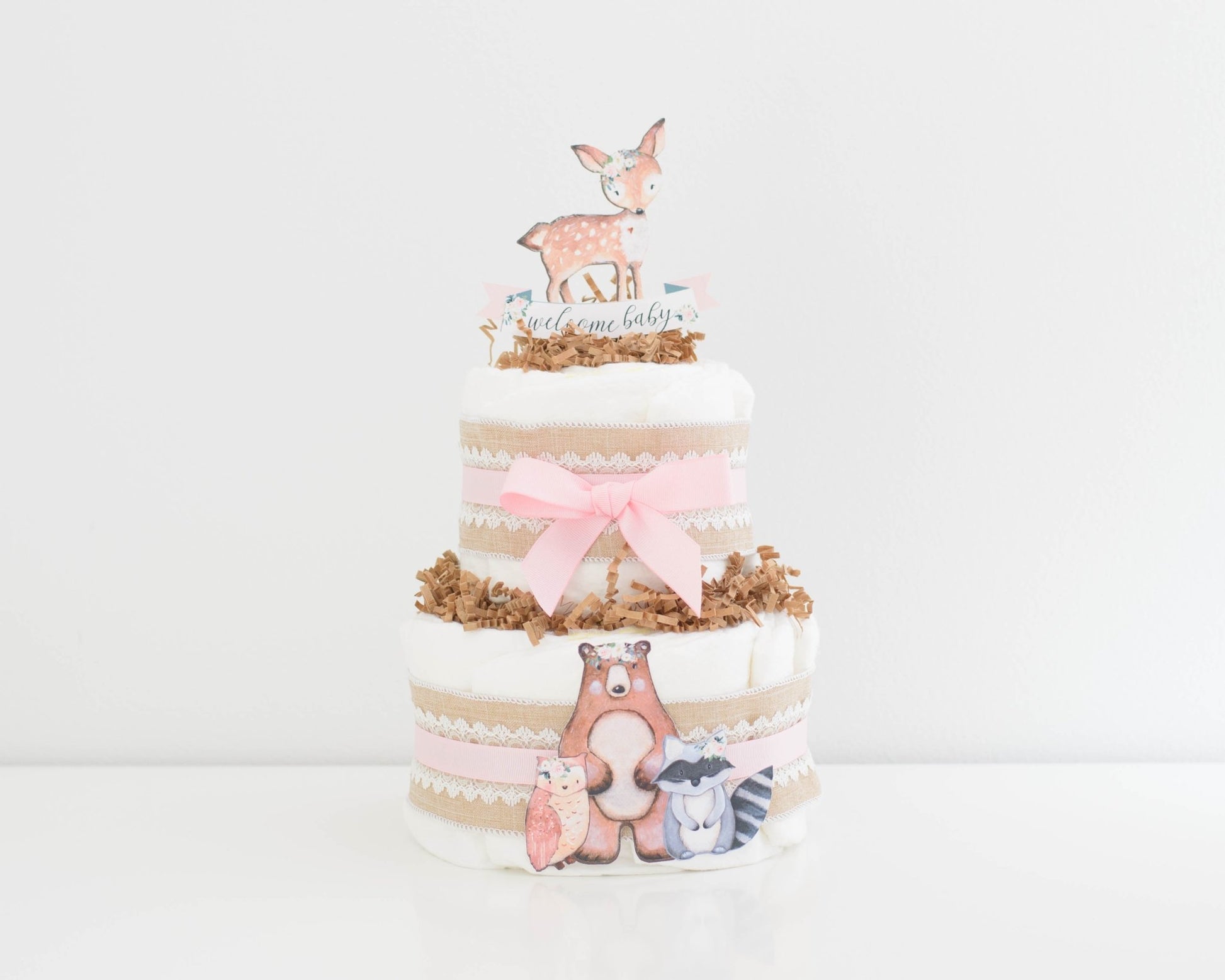 Floral Woodland Diaper Cake Kit - Baby Blossom Company