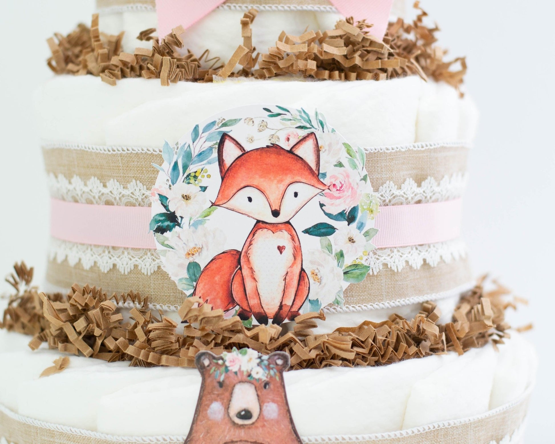 Floral Woodland Diaper Cake Kit - Baby Blossom Company