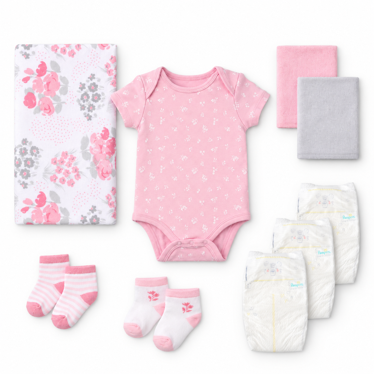 BBco. Floral Baby Gift Set