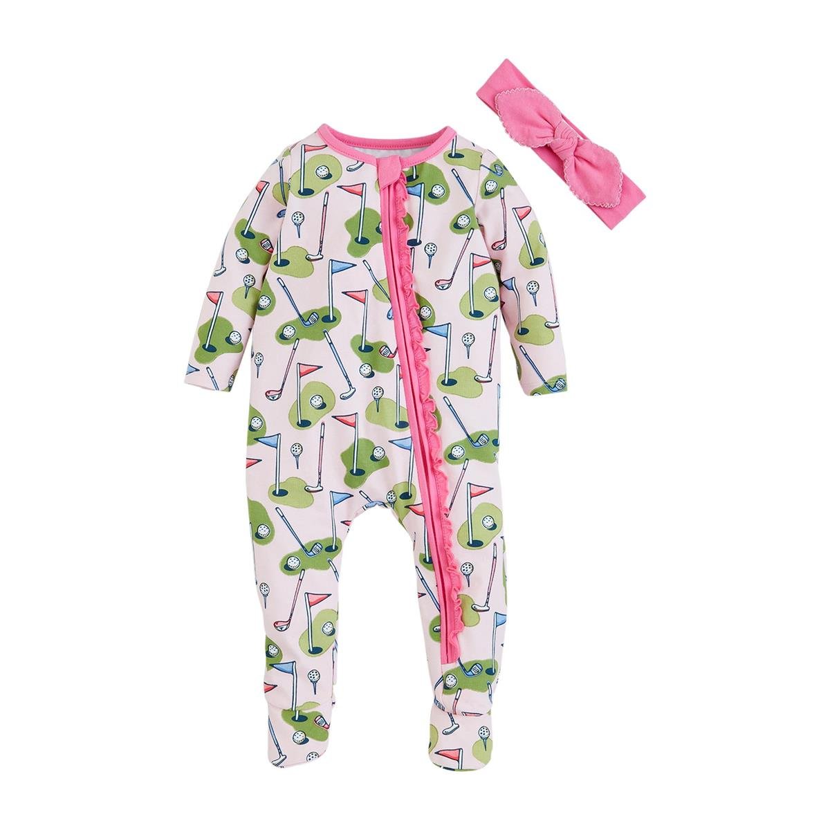 Girl Golf Sleeper and Headband - Baby Blossom Company