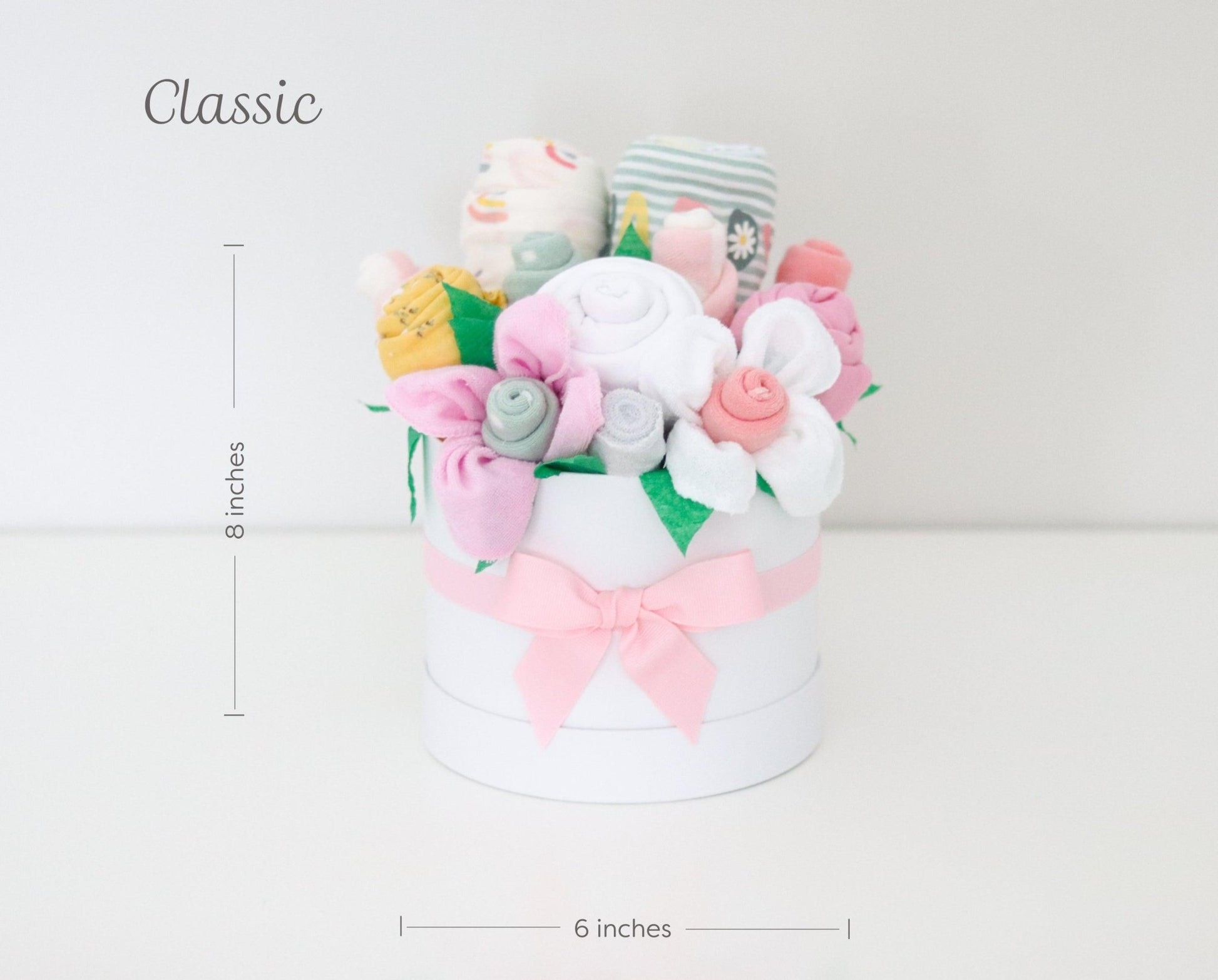 Golden Floral Baby Gift Box Bouquet Collection - Baby Blossom Company