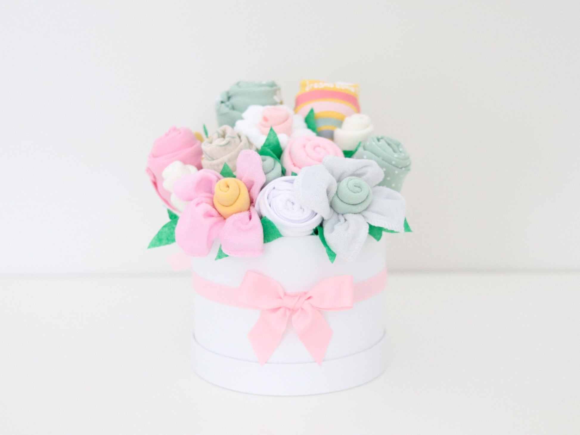 Golden Floral Baby Gift Box Bouquet Collection - Baby Blossom Company