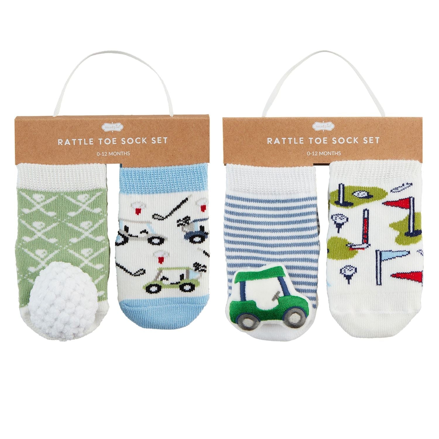 Golf Ball Rattle Toe Sock Set - Baby Blossom Company