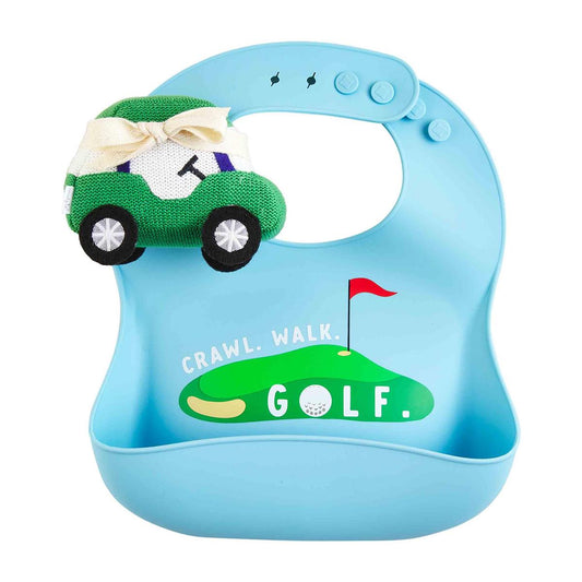Golf Silicone Bib & Rattle Set - Baby Blossom Company
