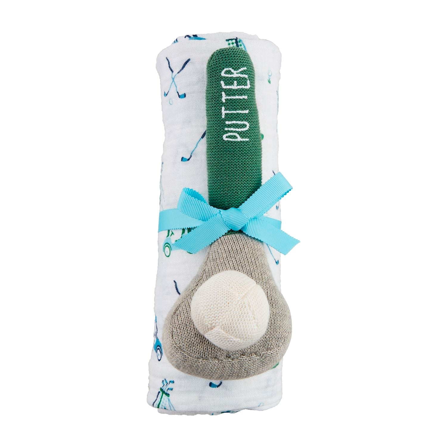 Golf Swaddle and Rattle Set - Baby Blossom Company