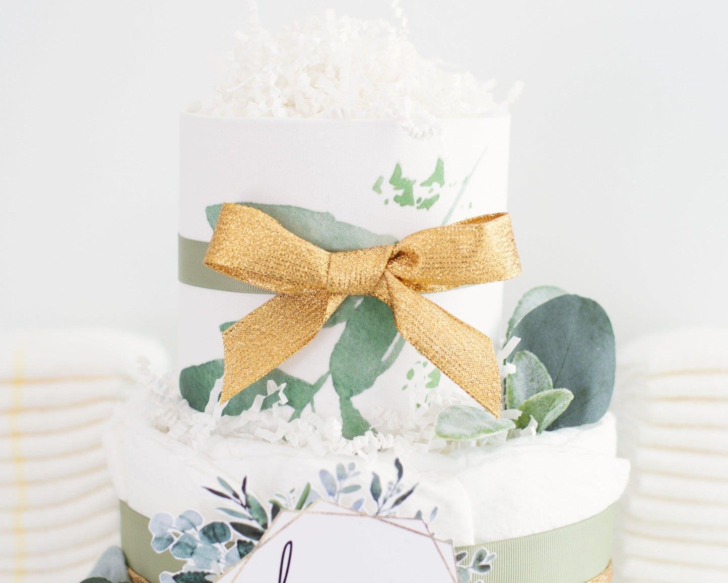 Greenery Diaper Cake - Baby Blossom Company