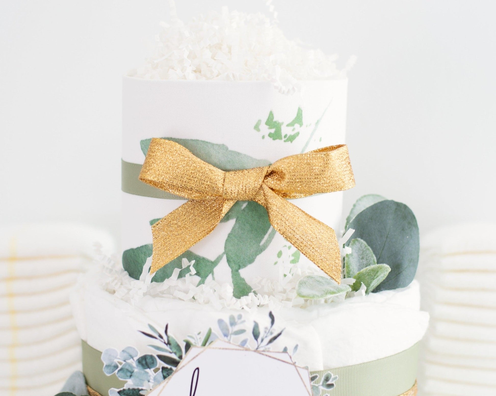 Greenery Diaper Cake - Baby Blossom Company