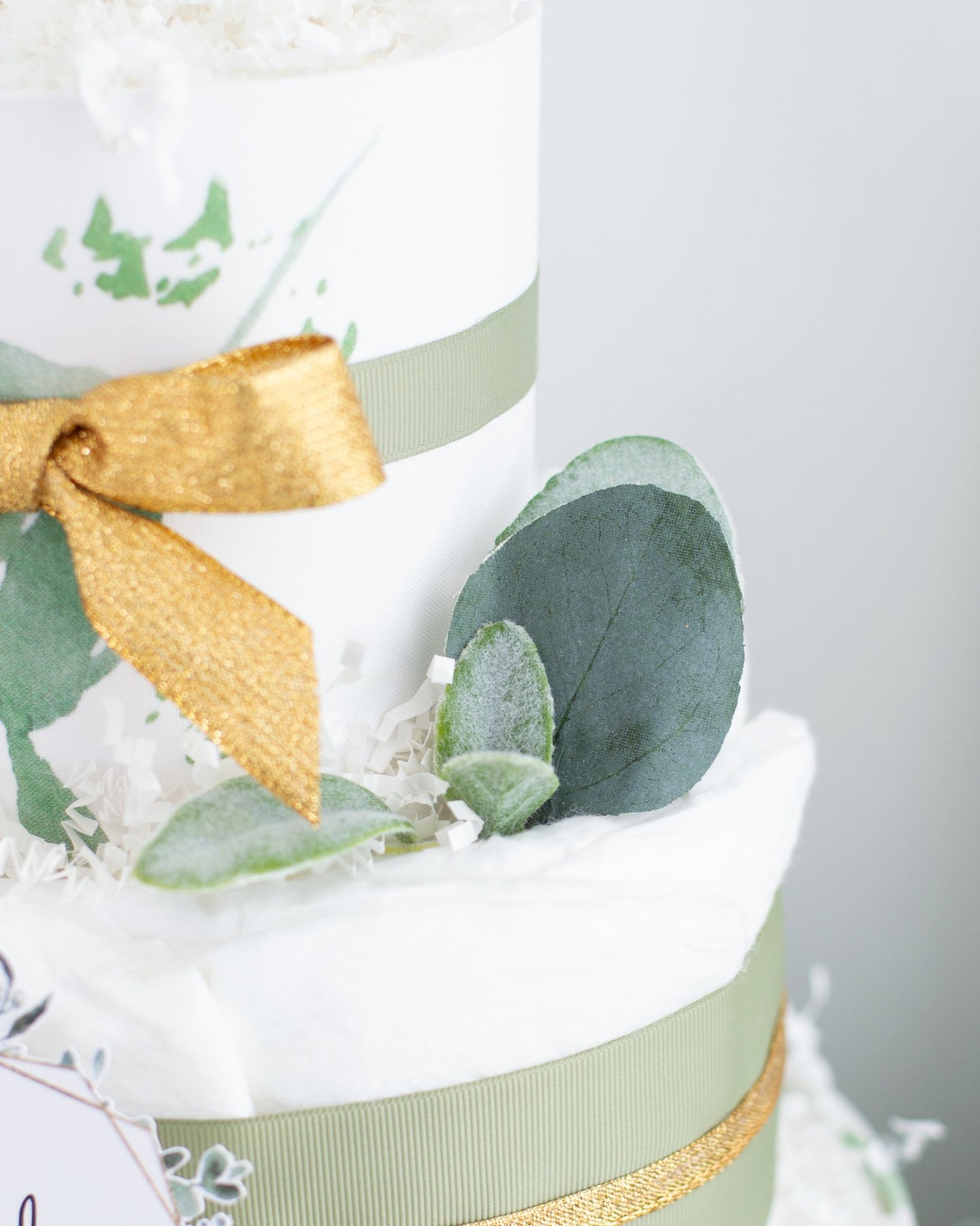 Greenery Diaper Cake - Baby Blossom Company