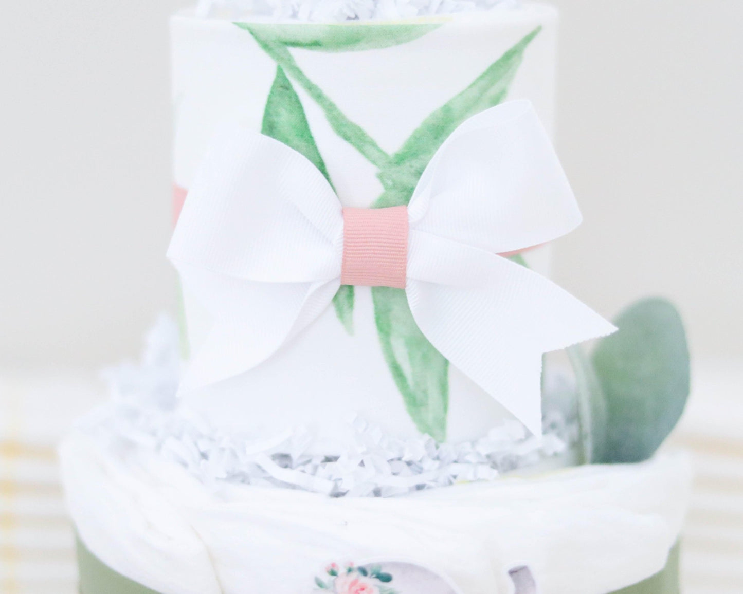 Greenery Elephant Diaper Cake - Baby Blossom Company