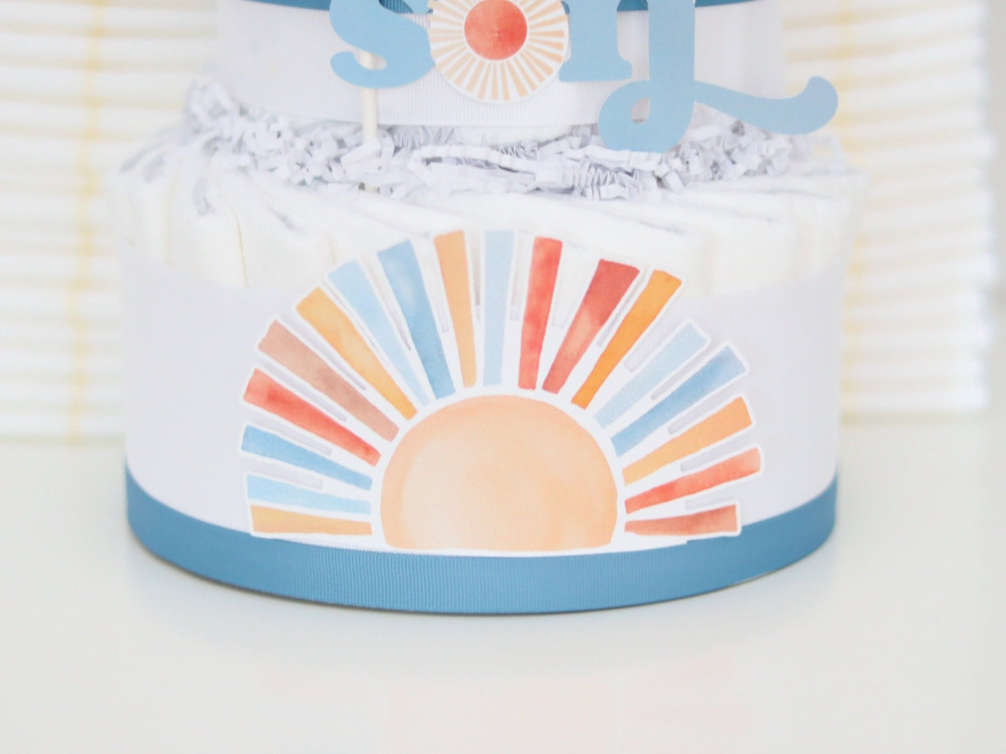 Here Comes the Son Diaper Cake - Baby Blossom Company