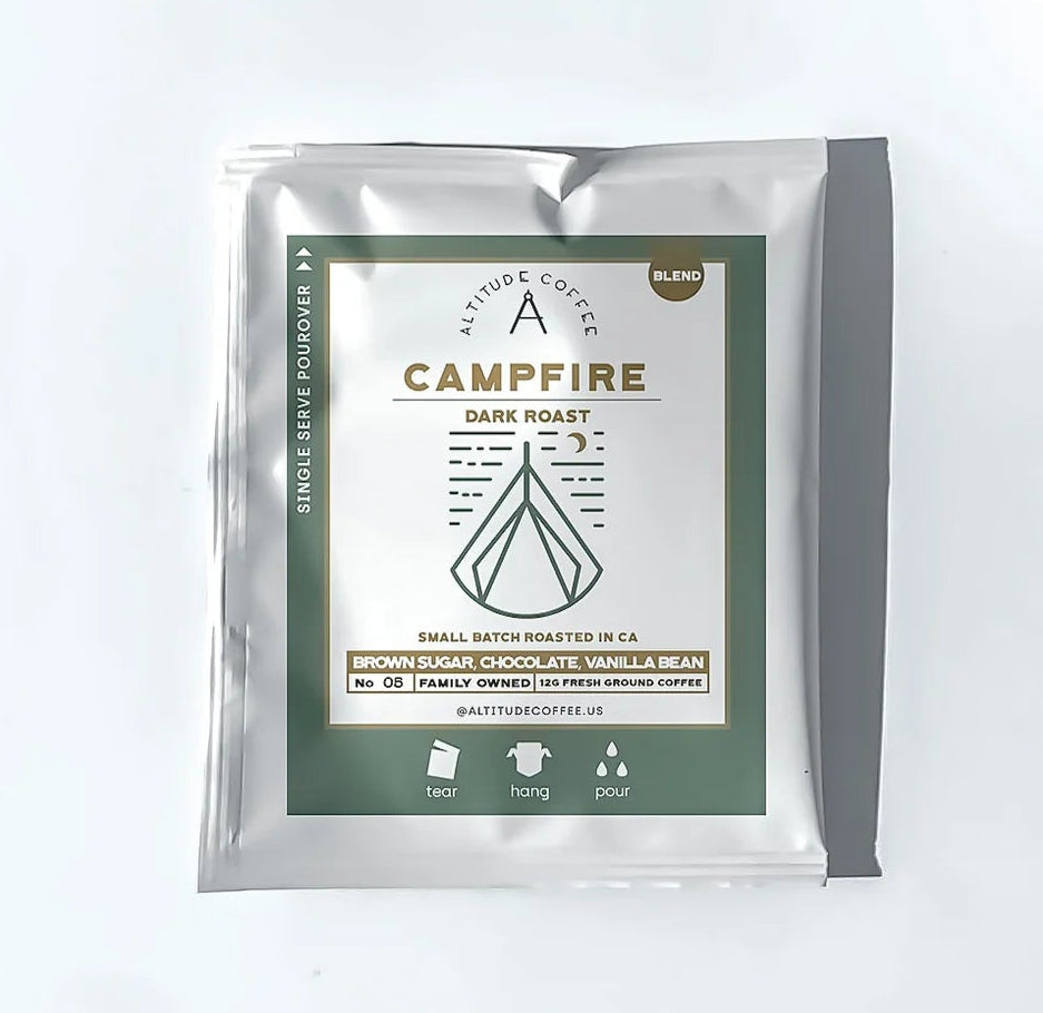 Single Serve Pour Over Coffee Kit: Campfire Blend