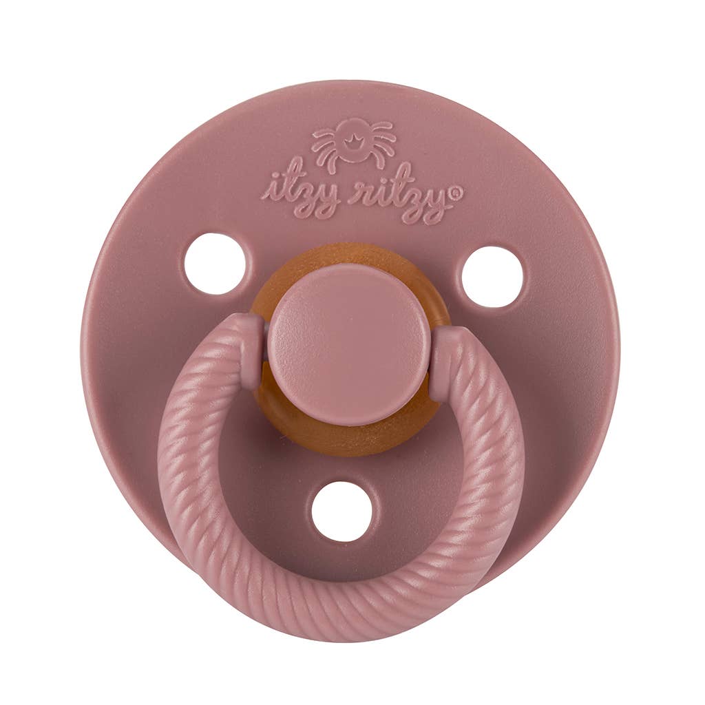 Itzy Soother™ Natural Rubber Paci Set: Blossom + Rosewood - Baby Blossom Company