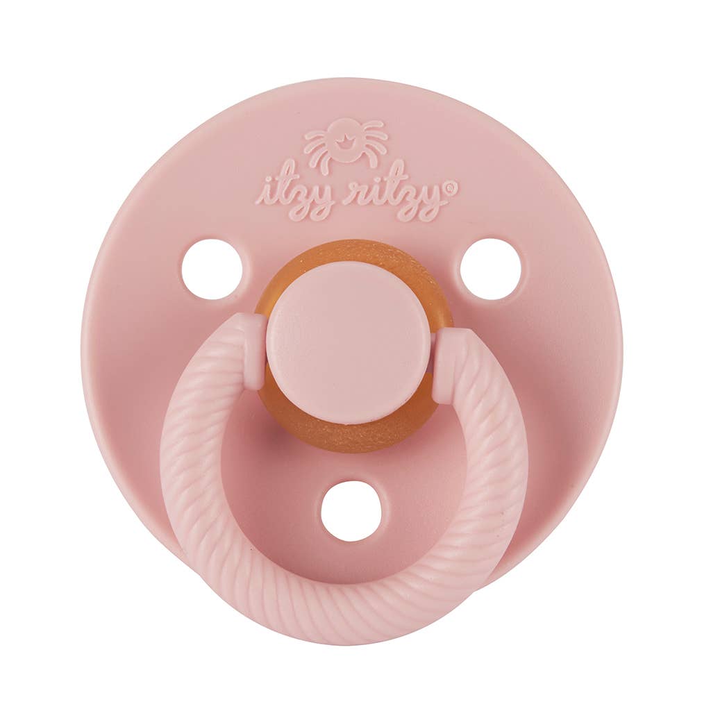 Itzy Soother™ Natural Rubber Paci Set: Blossom + Rosewood - Baby Blossom Company