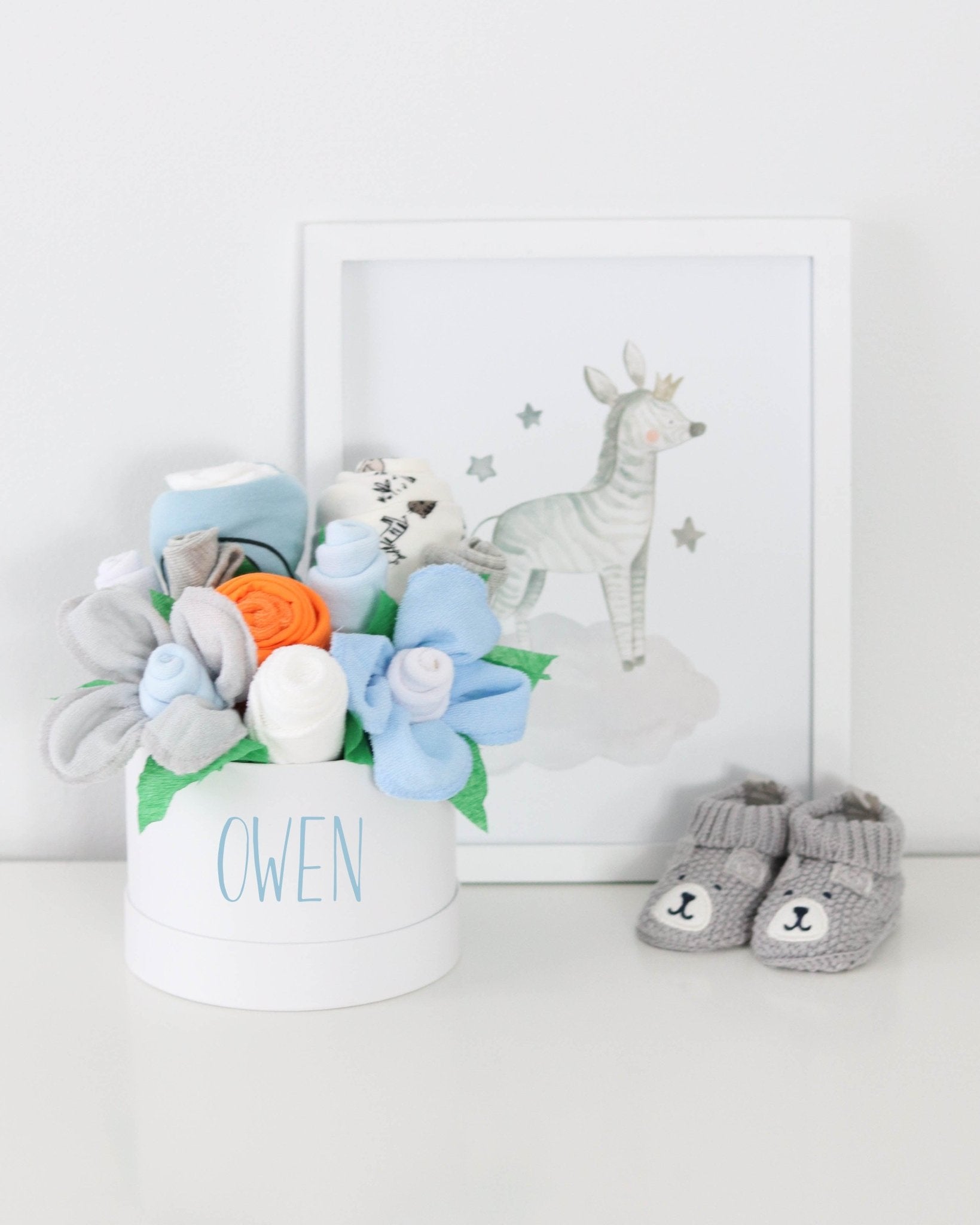 Jungle Buddies Baby Gift Box Bouquet Collection - Baby Blossom Company