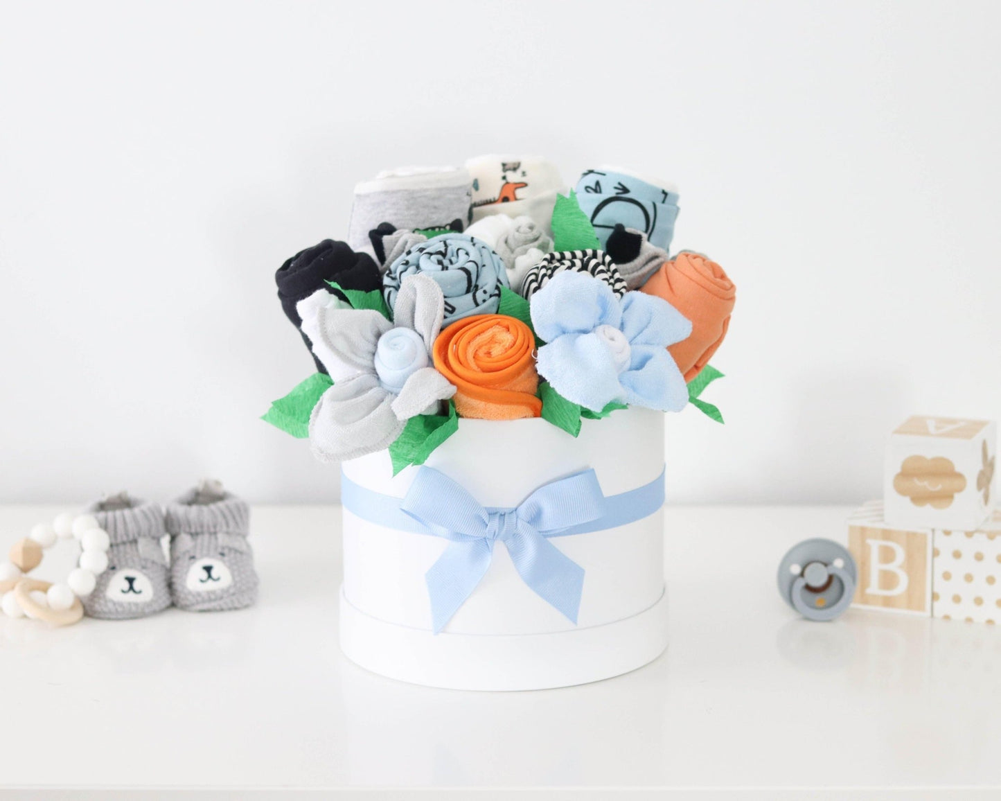 Jungle Buddies Baby Gift Box Bouquet Collection - Baby Blossom Company