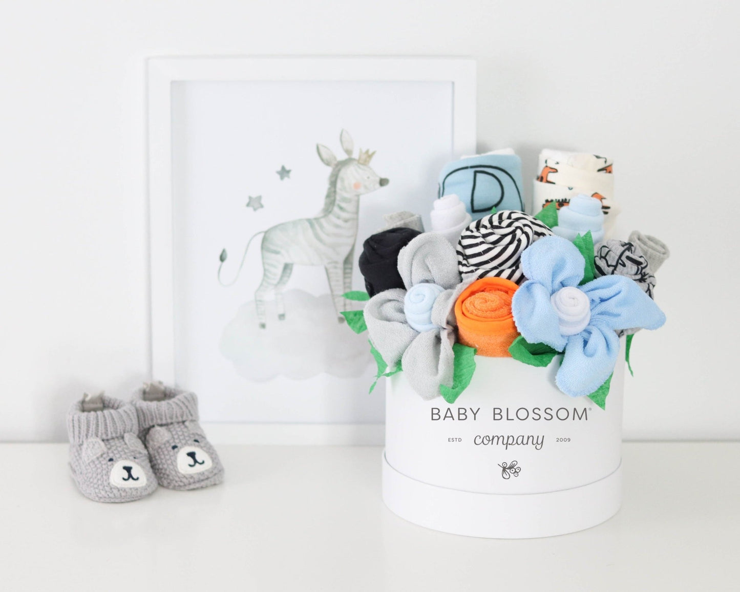 Jungle Buddies Baby Gift Box Bouquet Collection - Baby Blossom Company