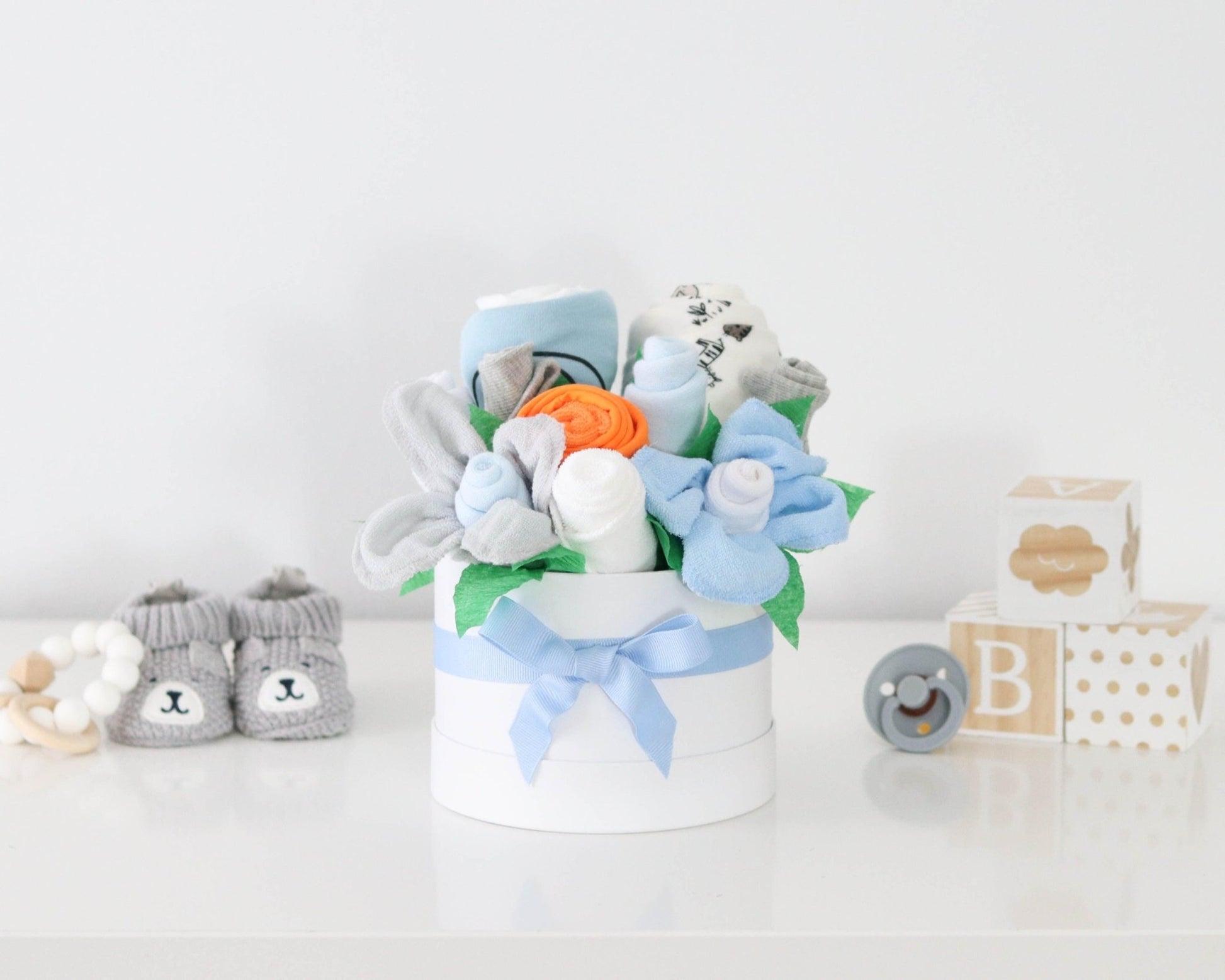 Jungle Buddies Baby Gift Box Bouquet Collection - Baby Blossom Company