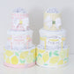 lemon theme baby shower diaper cake decorations