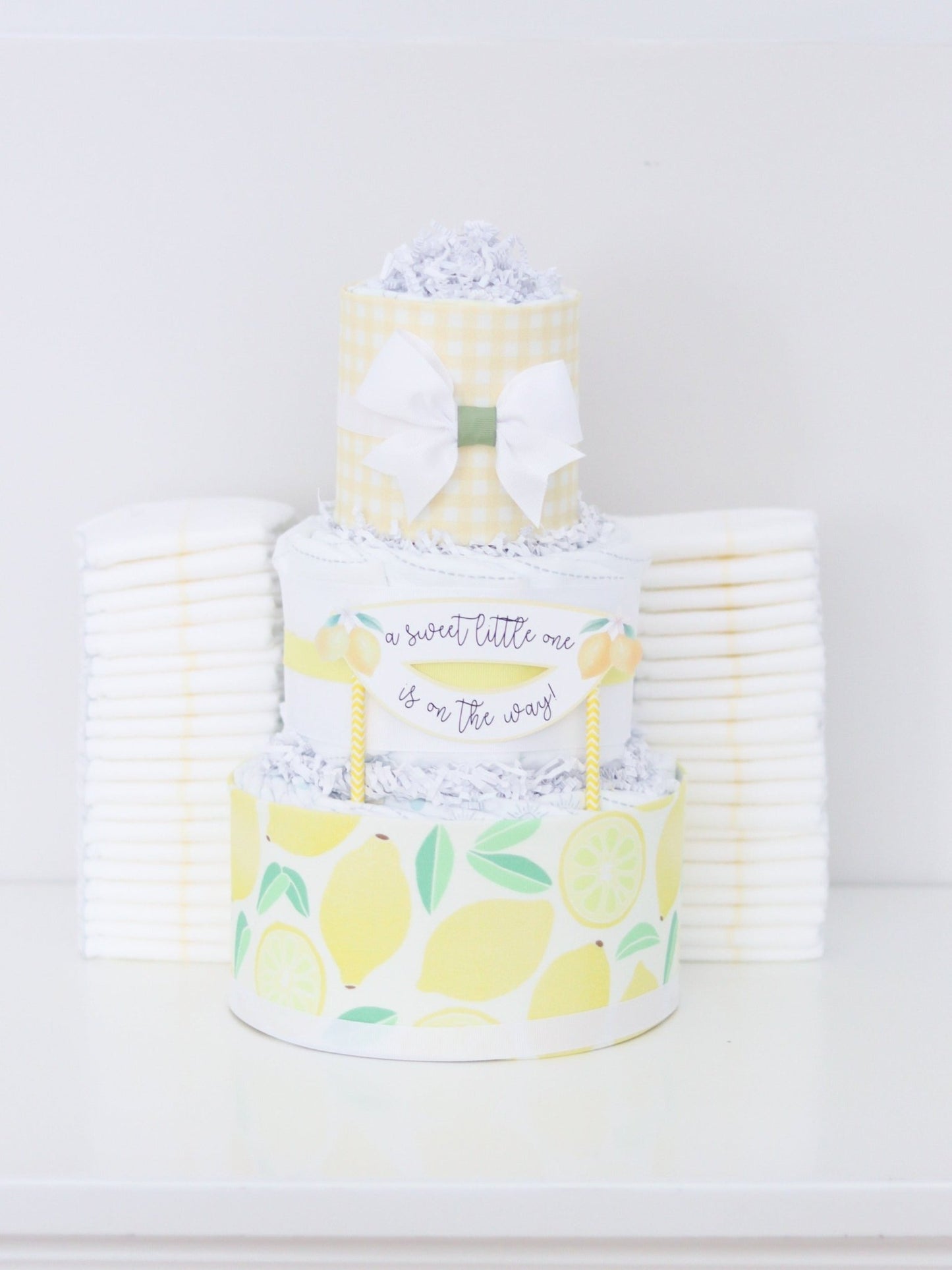 Lemon Diaper Cake - Baby Blossom Company