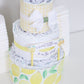 lemonade baby shower diaper cake