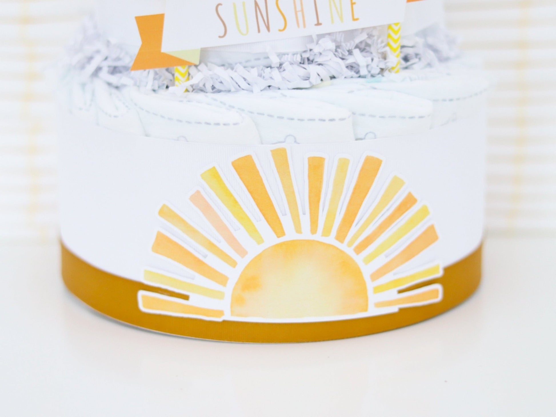 Little Sunshine Diaper Cake - Yellow - Baby Blossom Company