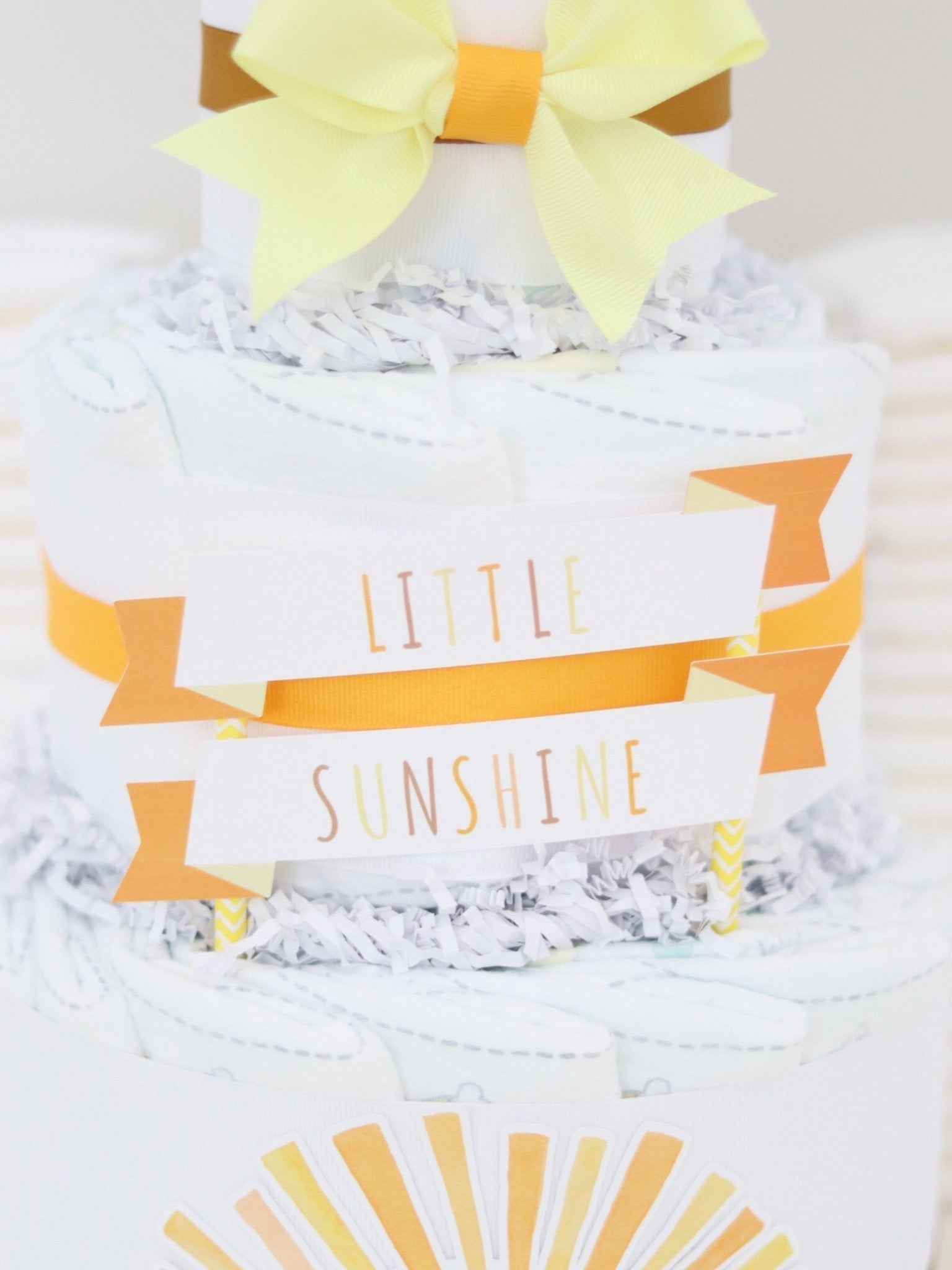 Little Sunshine Diaper Cake - Yellow - Baby Blossom Company