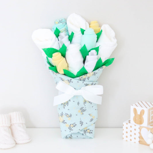 Mint Floral Baby Gift Set - Baby Blossom Company