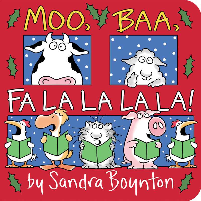 Moo, Baa, Fa La La La La! Board Book - Baby Blossom Company