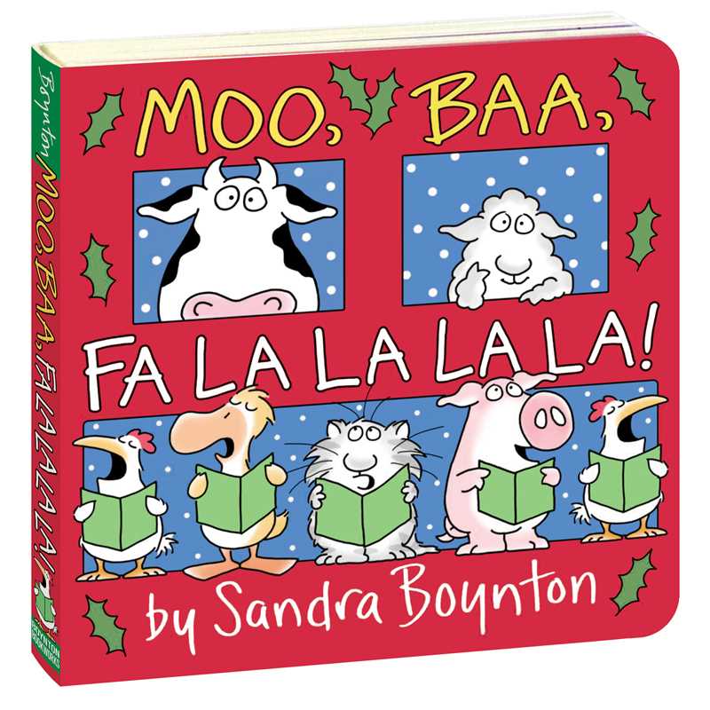 Moo, Baa, Fa La La La La! Board Book - Baby Blossom Company