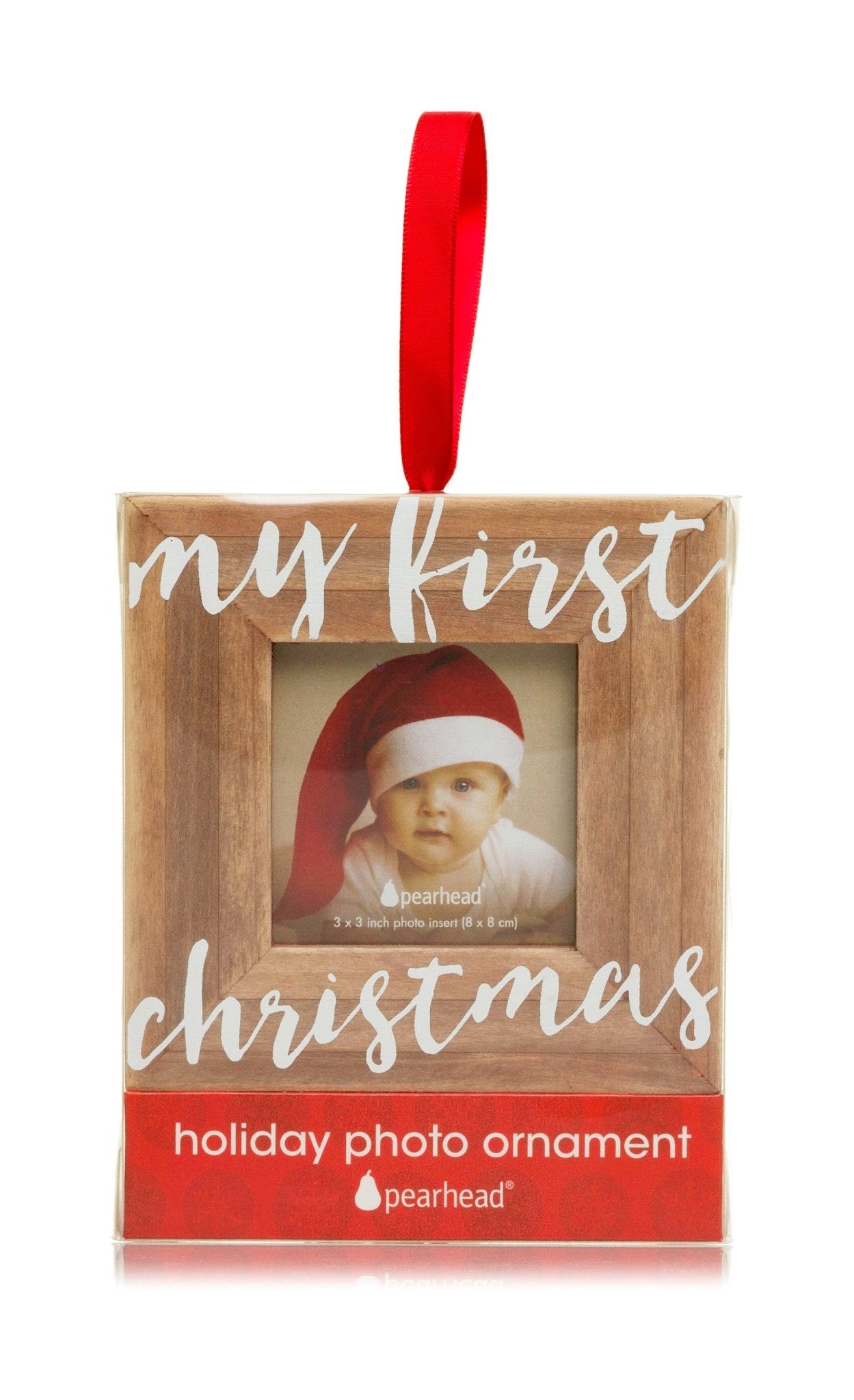 My First Christmas Holiday Wooden Picture Frame Ornament - Baby Blossom Company