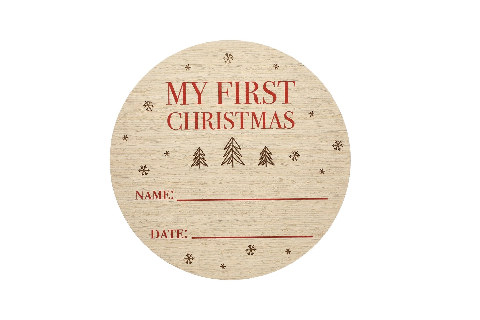 My First Christmas Wooden Holiday Photo Prop Sign - Baby Blossom Company