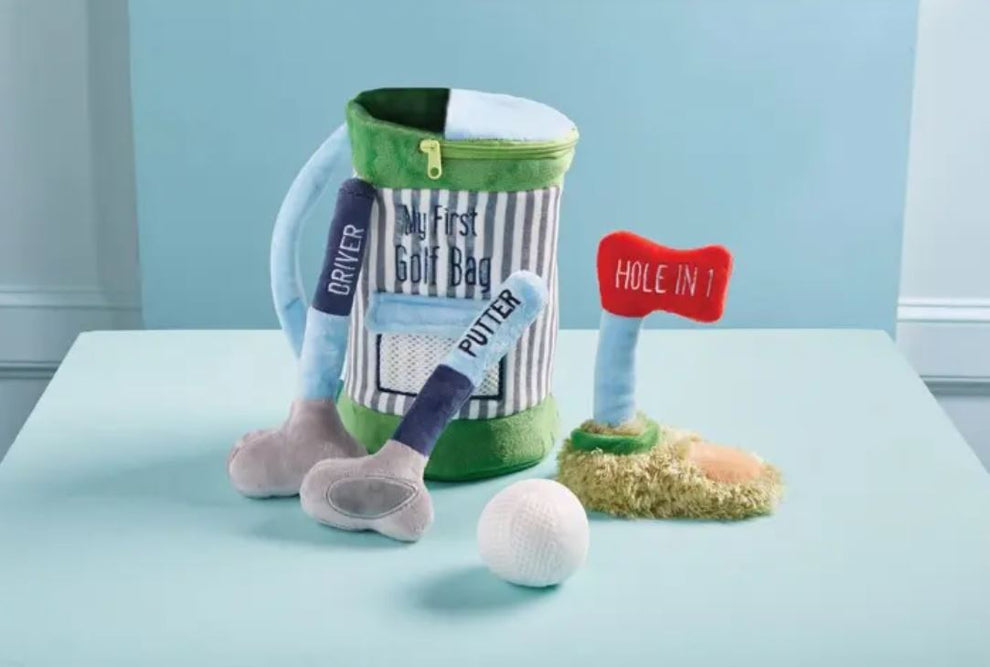 Mud Pie My First Golf Bag Plush Play Set Baby
