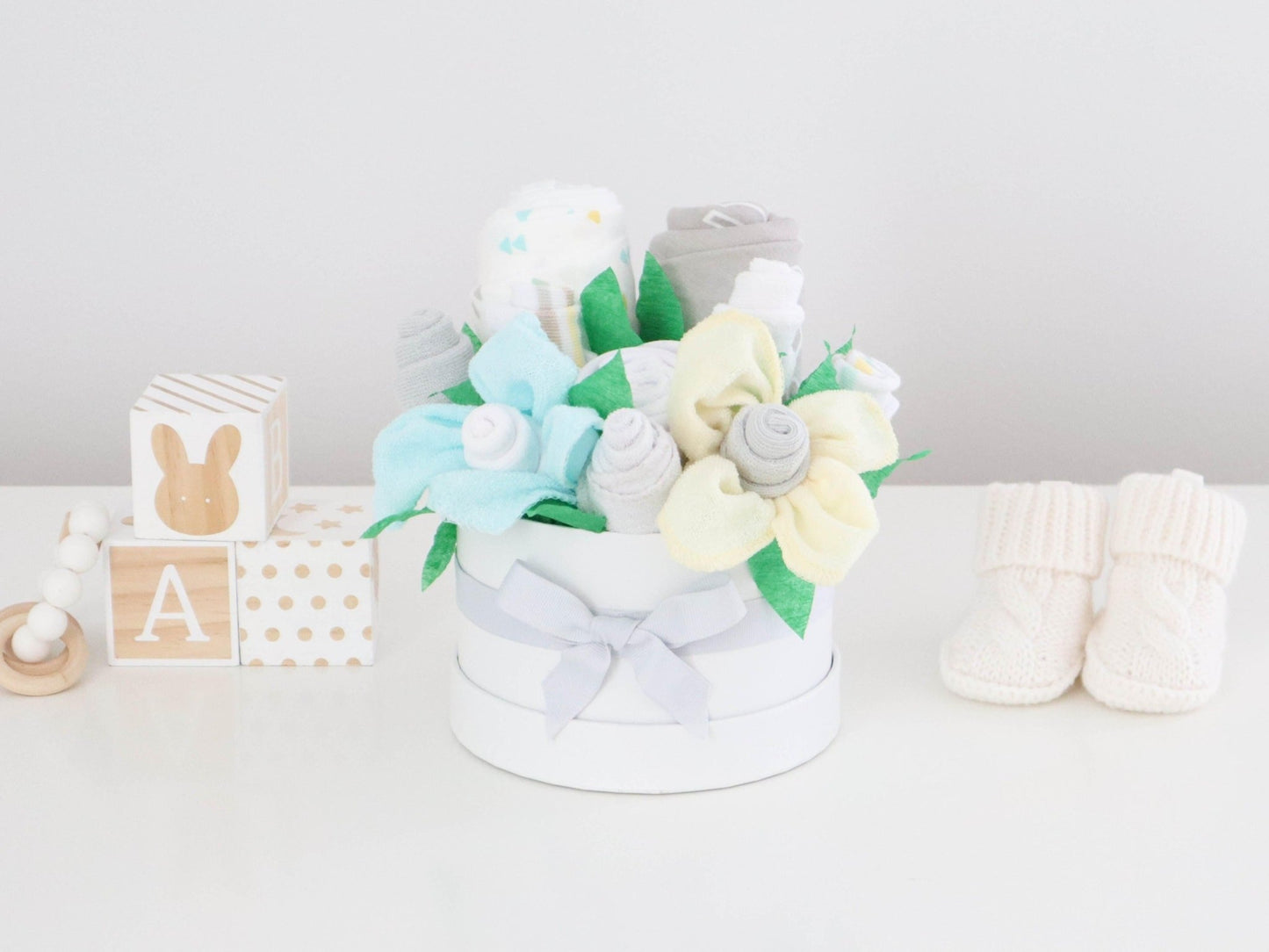 Neutral Safari Baby Gift Basket Collection - Baby Blossom Company