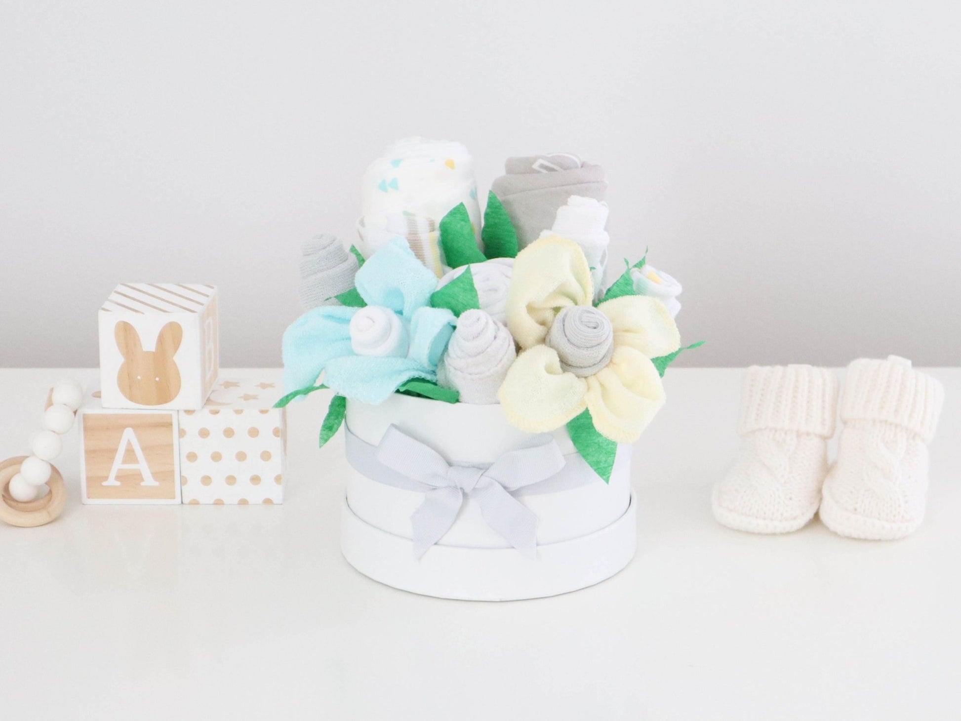 Neutral Safari Baby Gift Basket Collection - Baby Blossom Company