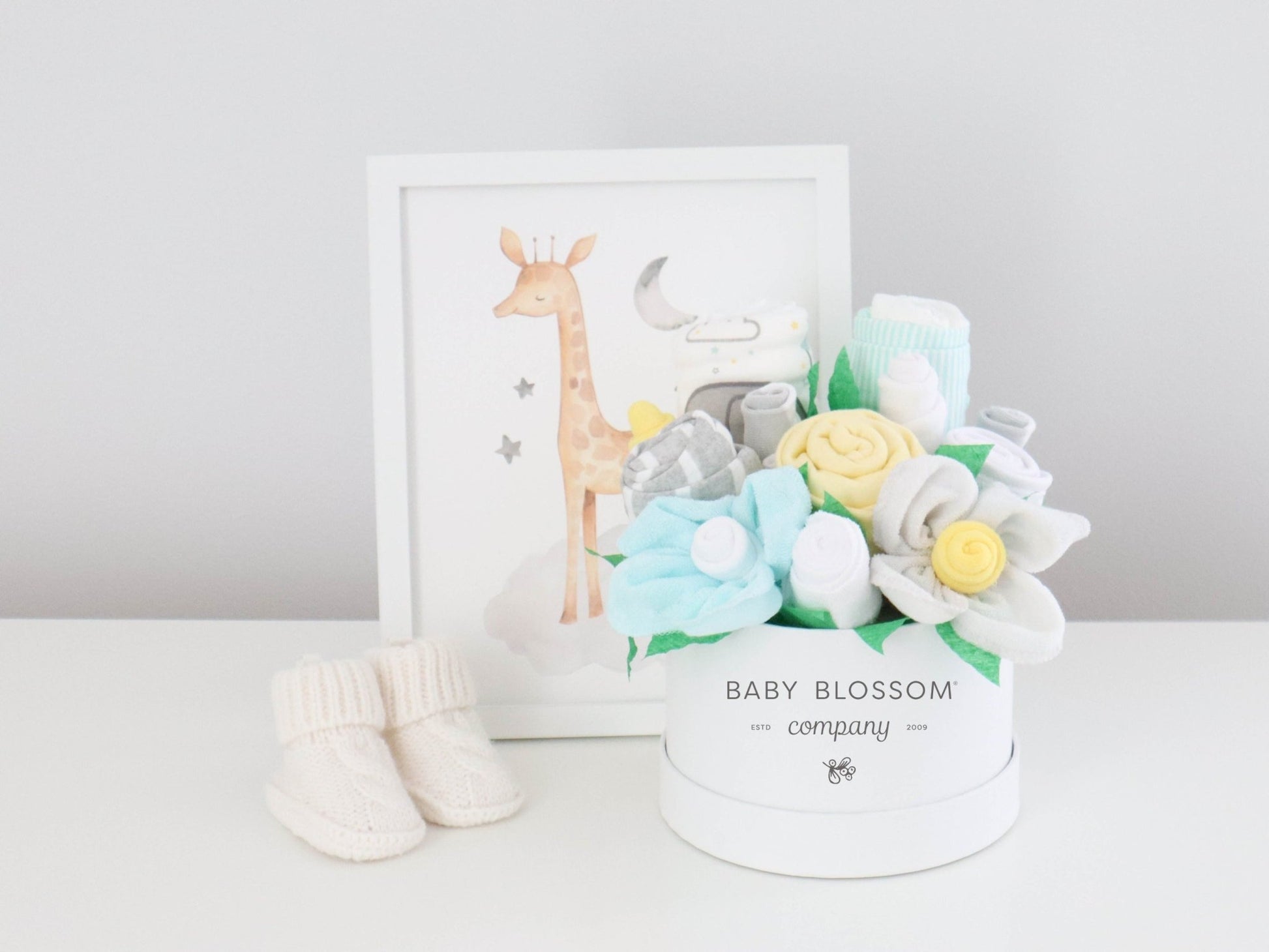 Neutral Safari Baby Gift Basket Collection - Baby Blossom Company