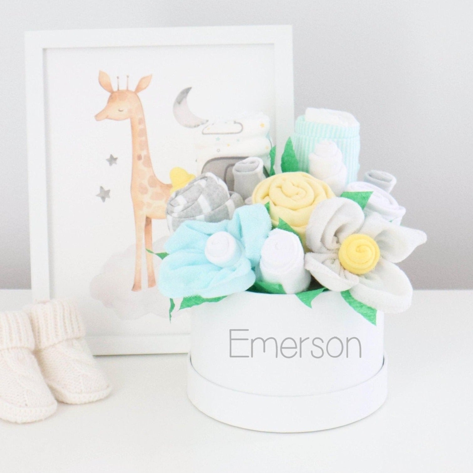 Neutral Safari Baby Gift Basket Collection - Baby Blossom Company