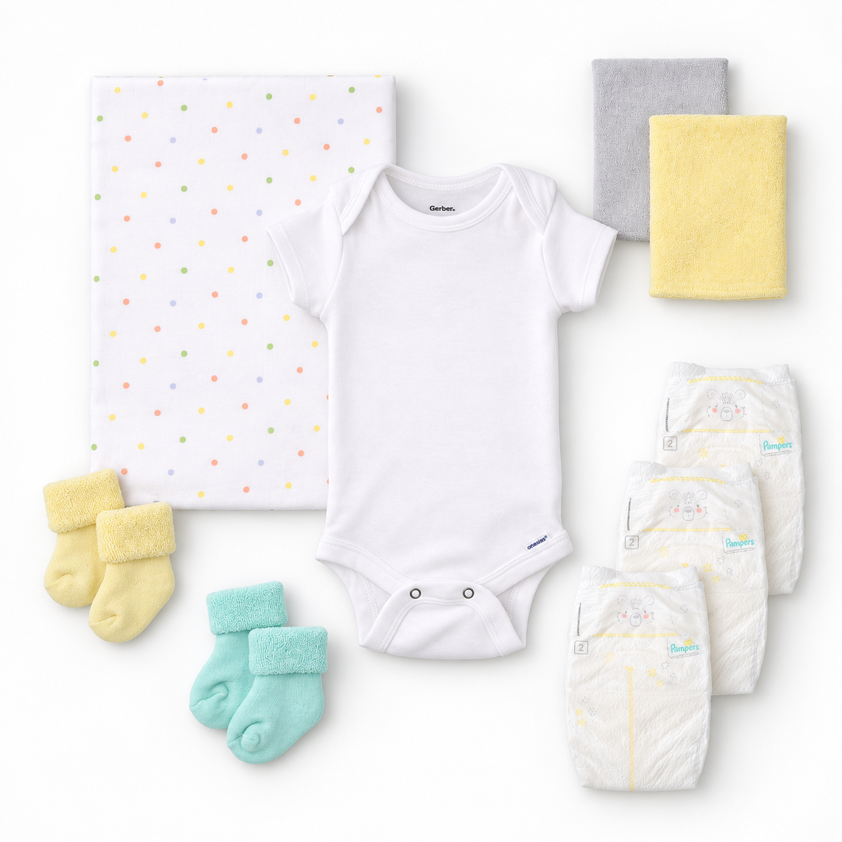 Neutral Dots Baby Gift Set