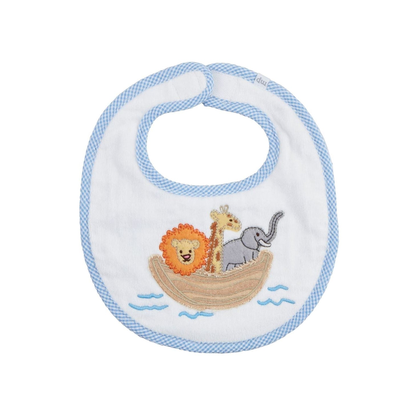 Noah's Ark Bib - Blue - Baby Blossom Company