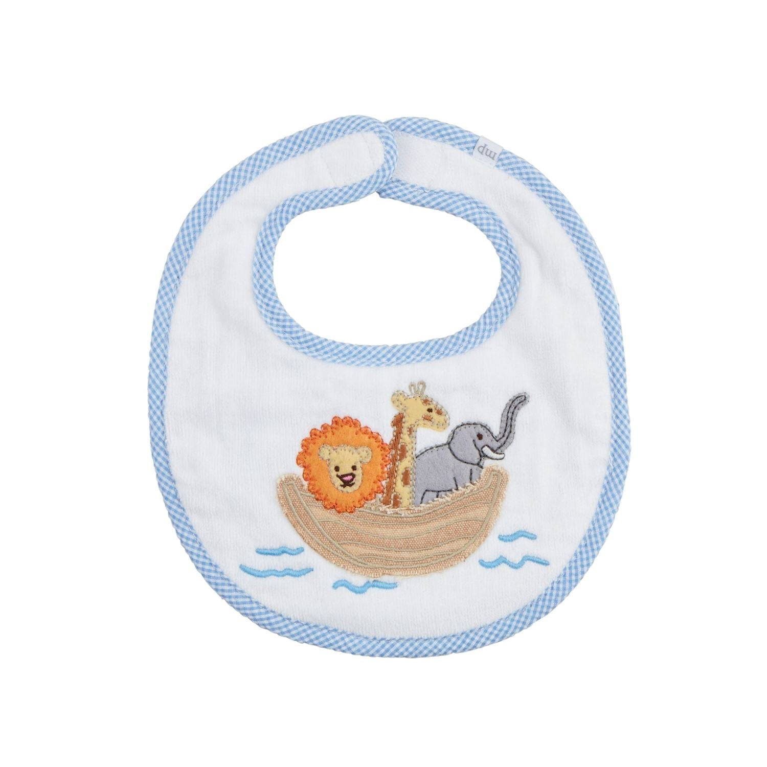 Noah's Ark Bib - Blue - Baby Blossom Company