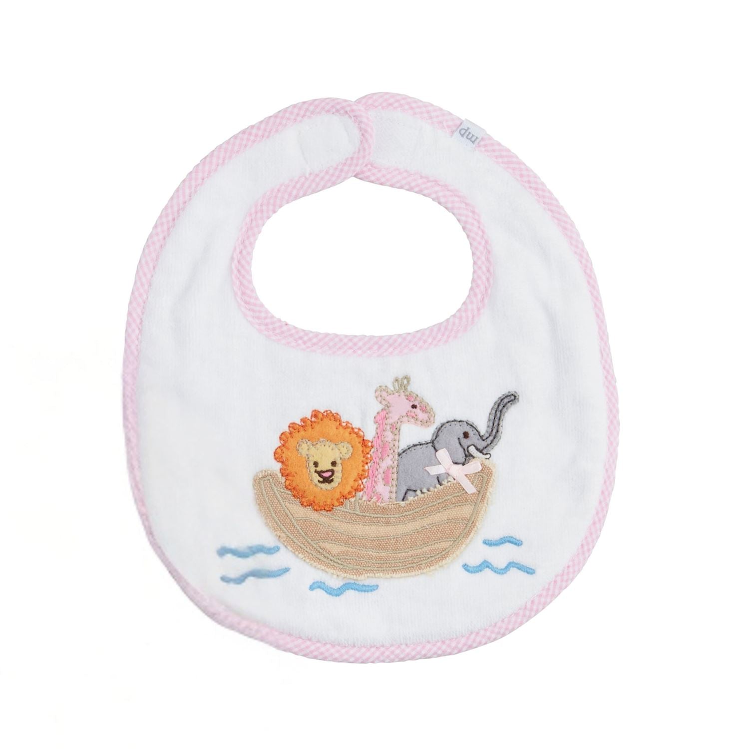 Noah's Ark Bib - Pink - Baby Blossom Company