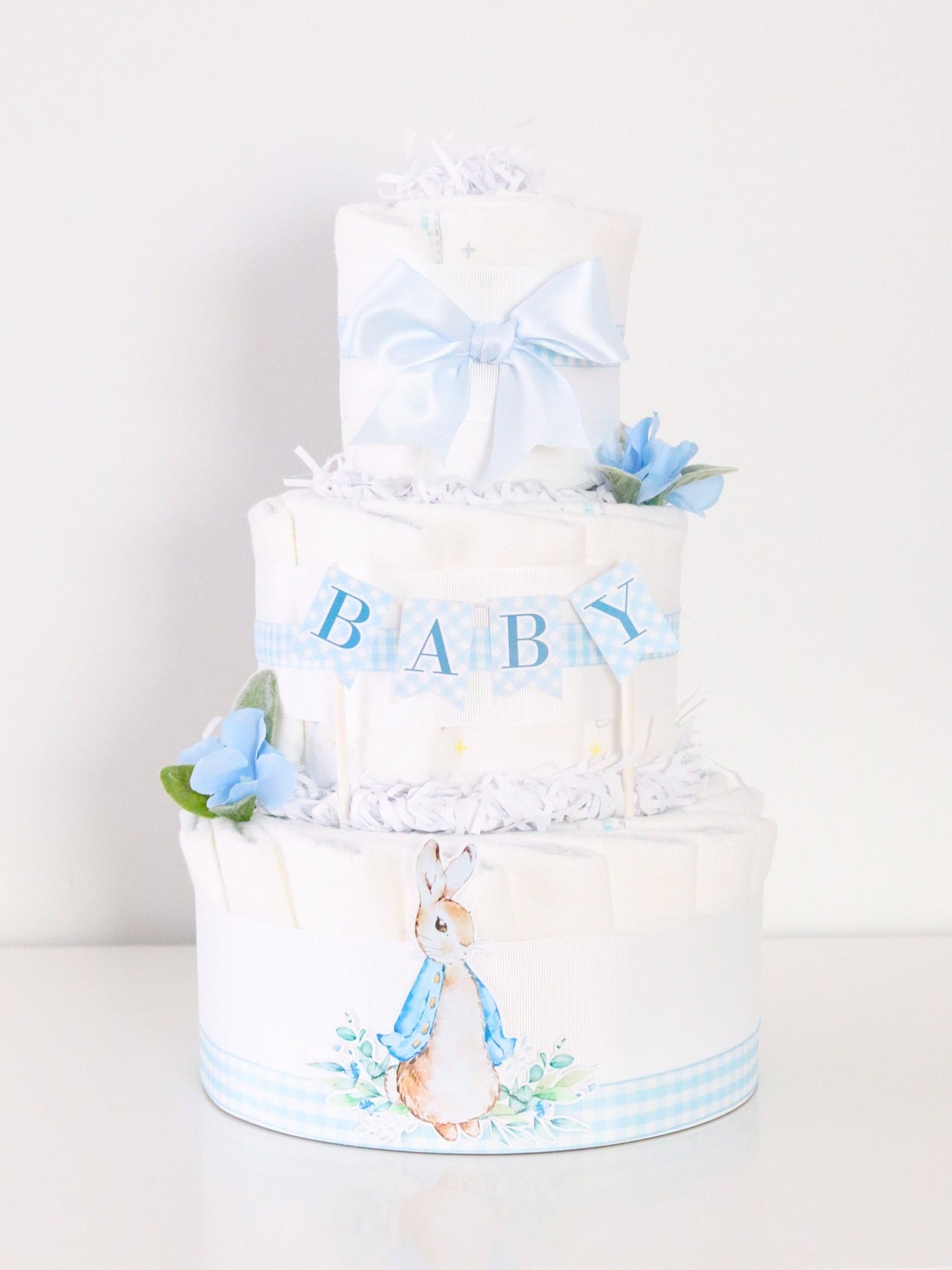 Peter Rabbit Diaper Cake - Blue - Baby Blossom Company