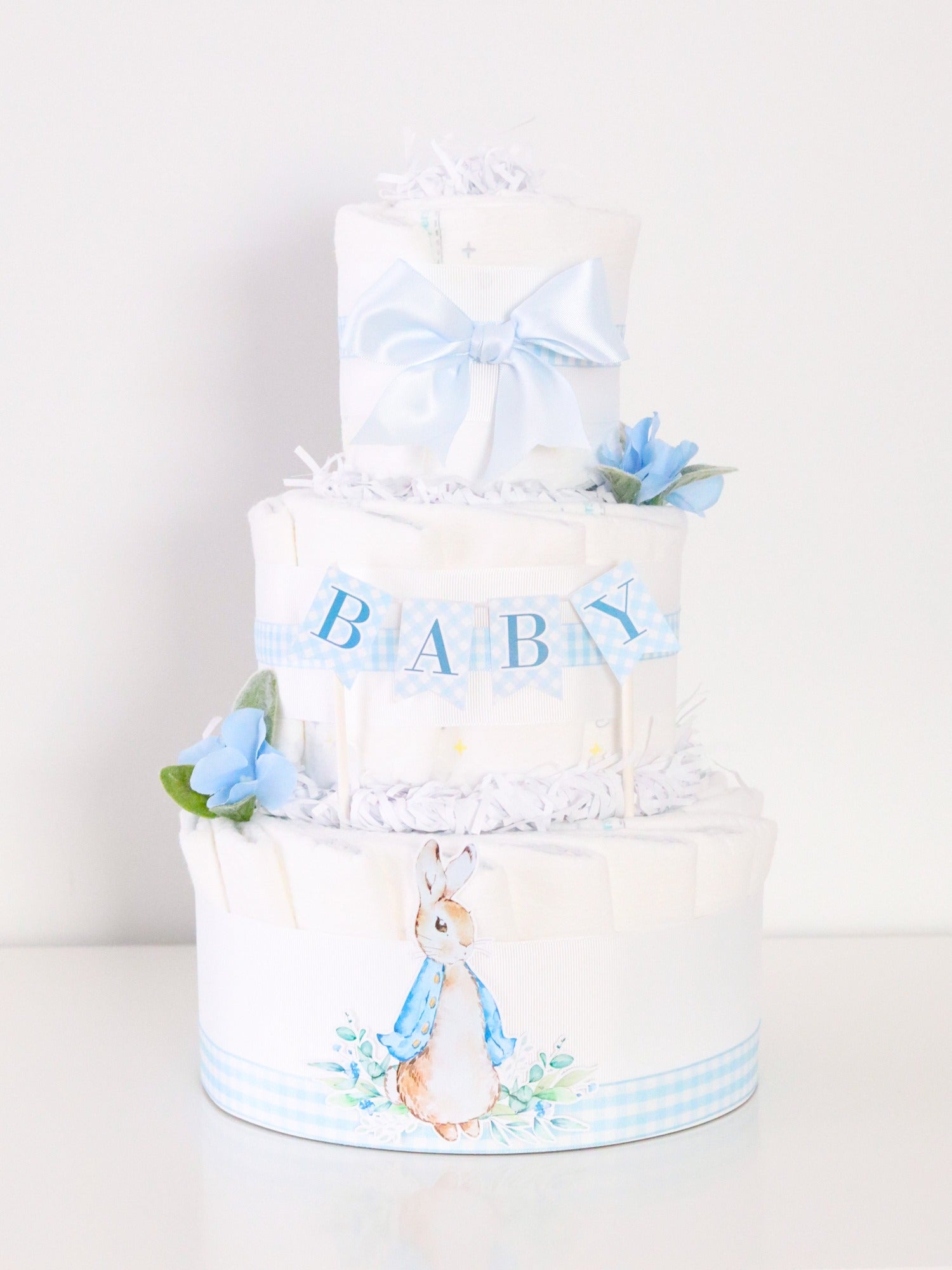 Peter Rabbit Diaper Cake - Blue - Baby Blossom Company