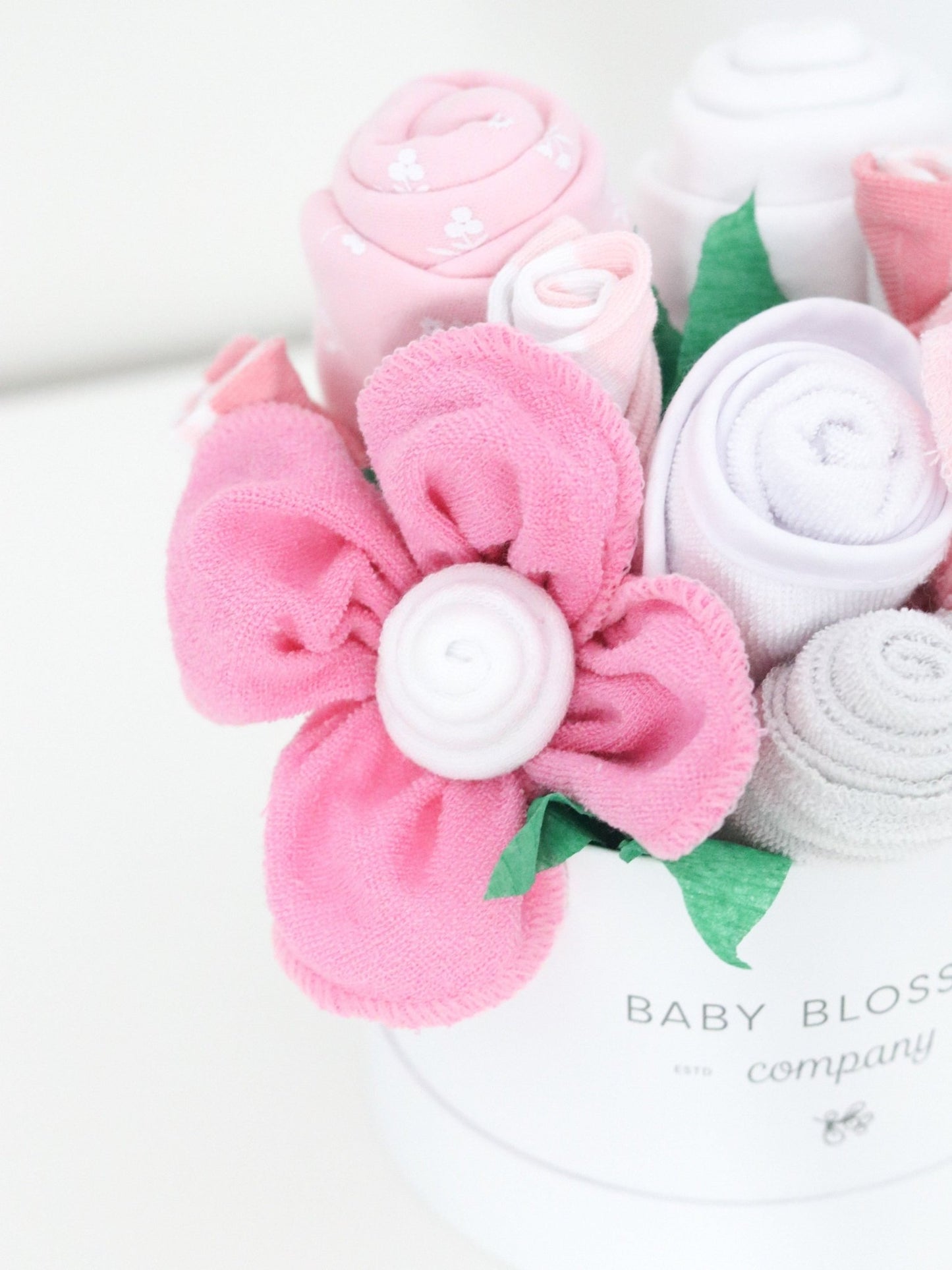 Pink Hatbox Bouquet - Petite - Baby Blossom Company