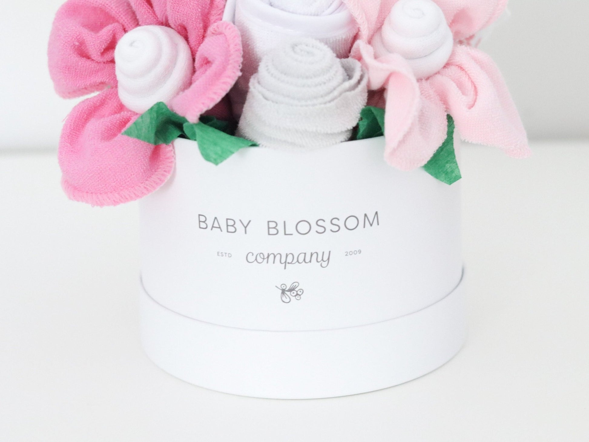 Pink Hatbox Bouquet - Petite - Baby Blossom Company