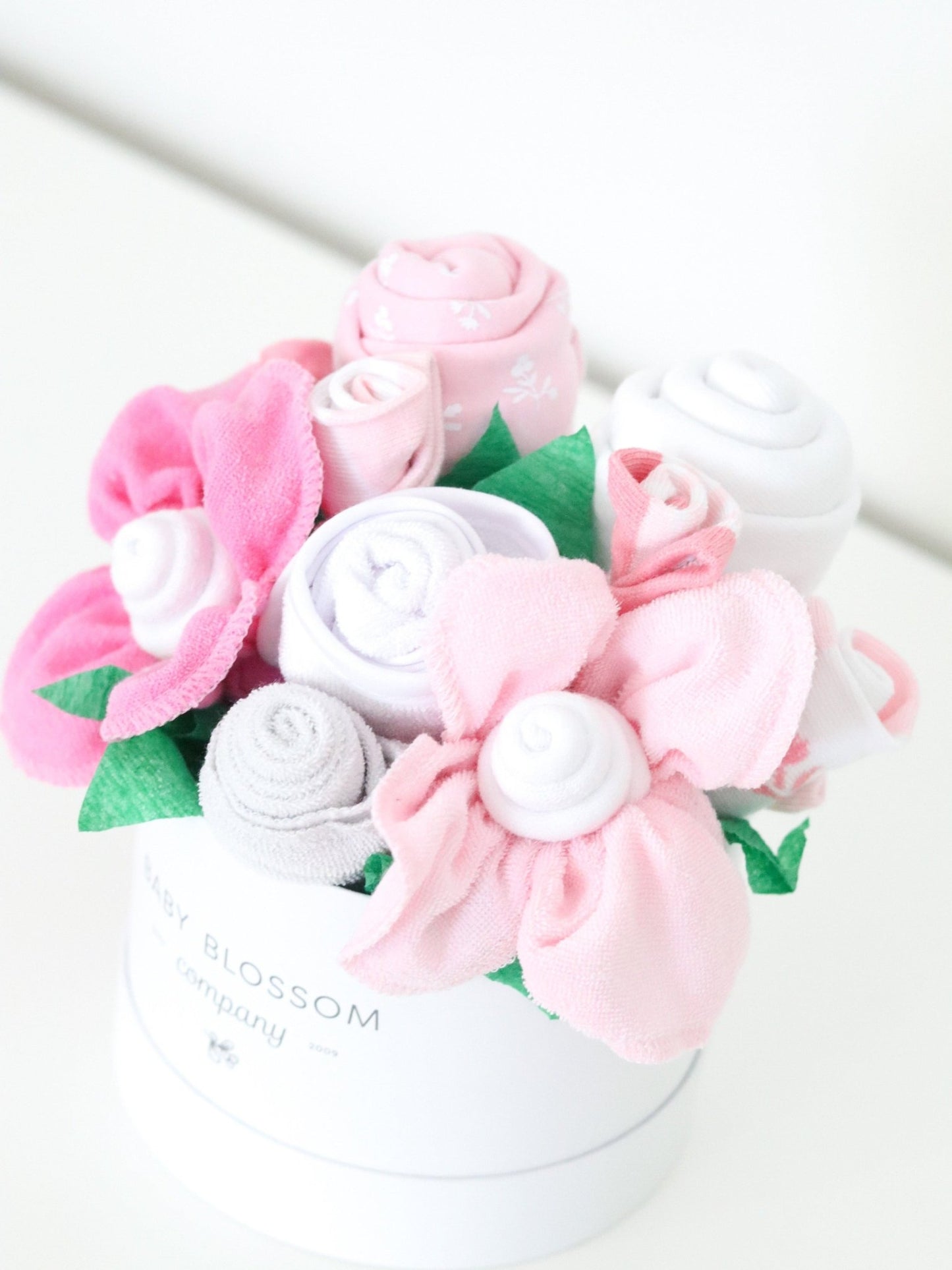 Pink Hatbox Bouquet - Petite - Baby Blossom Company