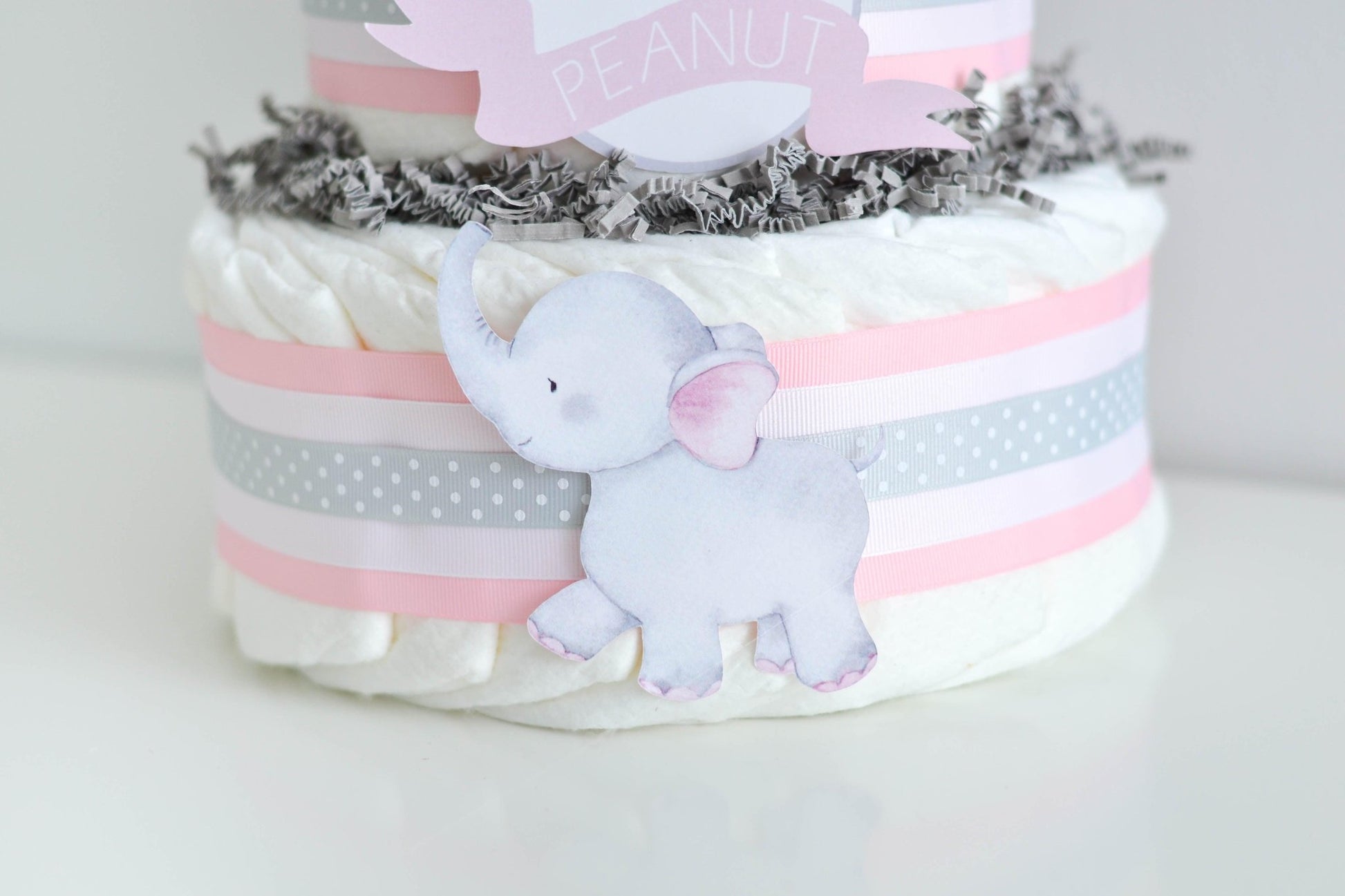 Pink Little Peanut Diaper Cake Kit - Baby Blossom Company