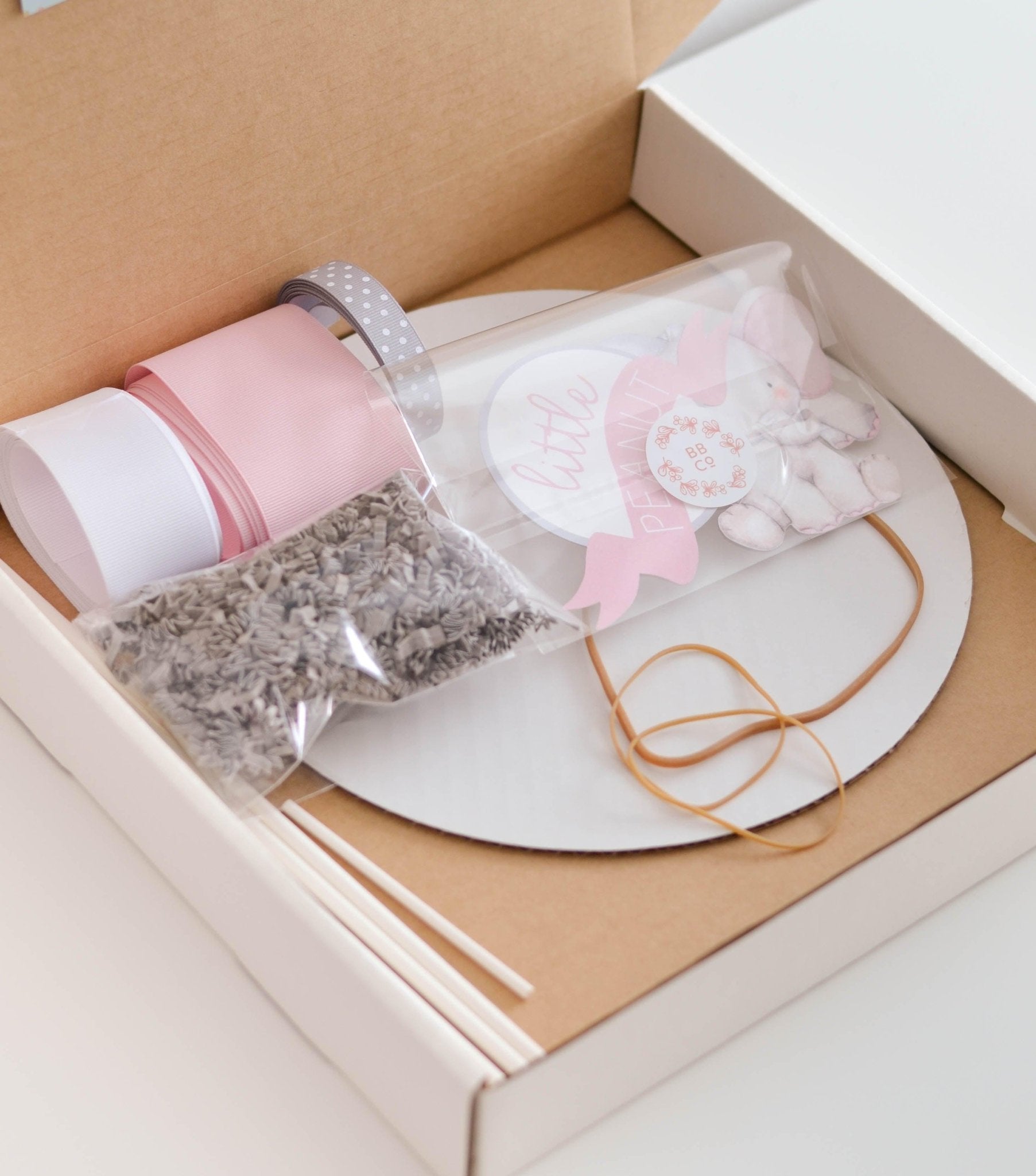 Pink Little Peanut Diaper Cake Kit - Baby Blossom Company