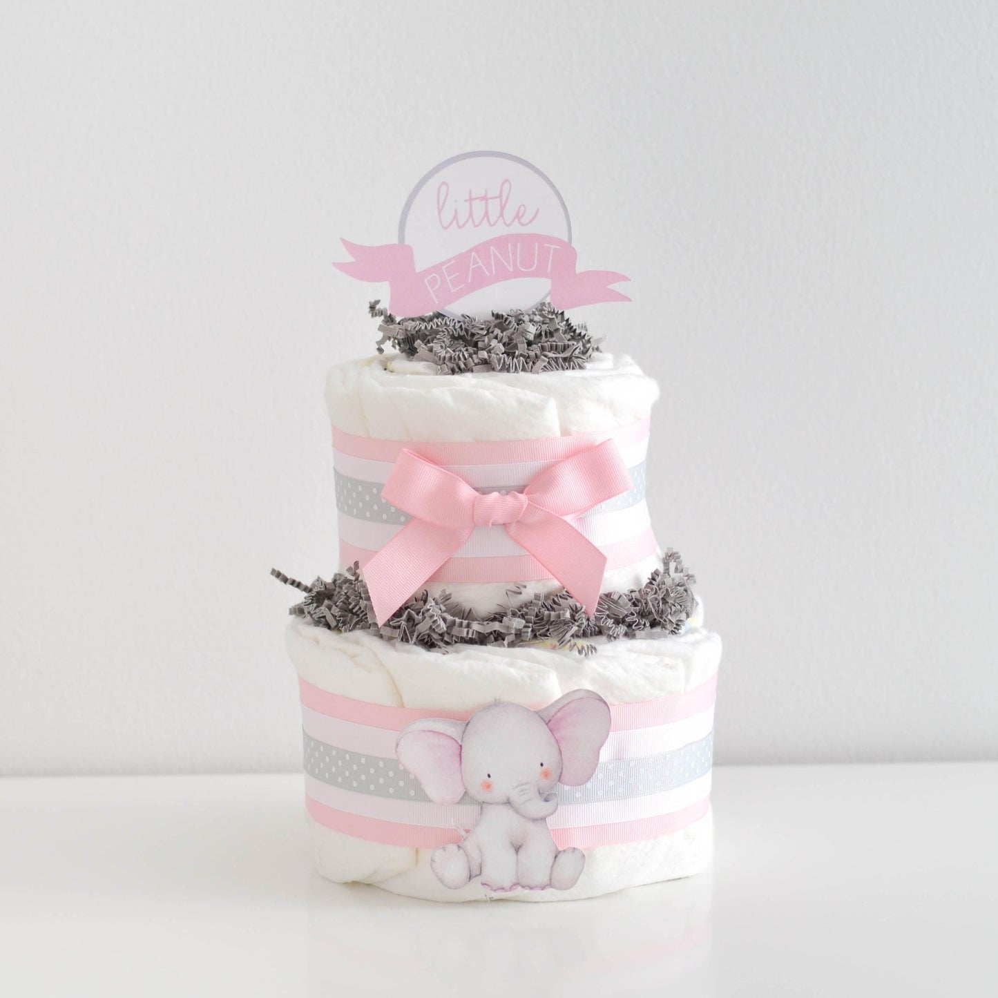 Pink Little Peanut Diaper Cake Kit - Baby Blossom Company