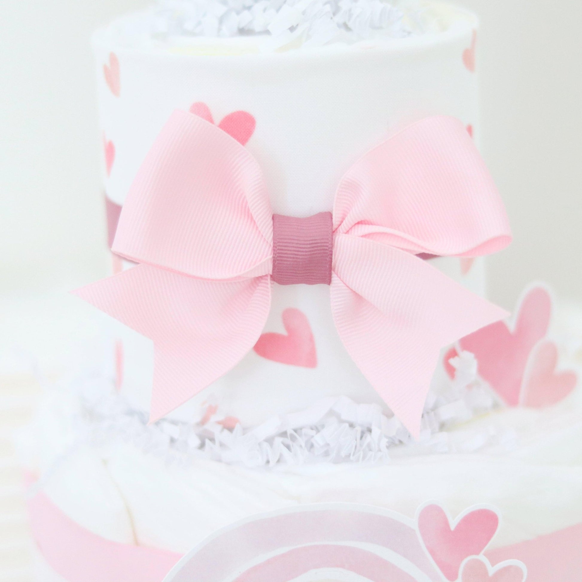 Pink Rainbow Diaper Cake - Baby Blossom Company