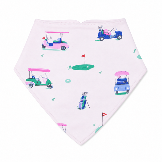 Pink Vintage Golf Cart Bandana Bib